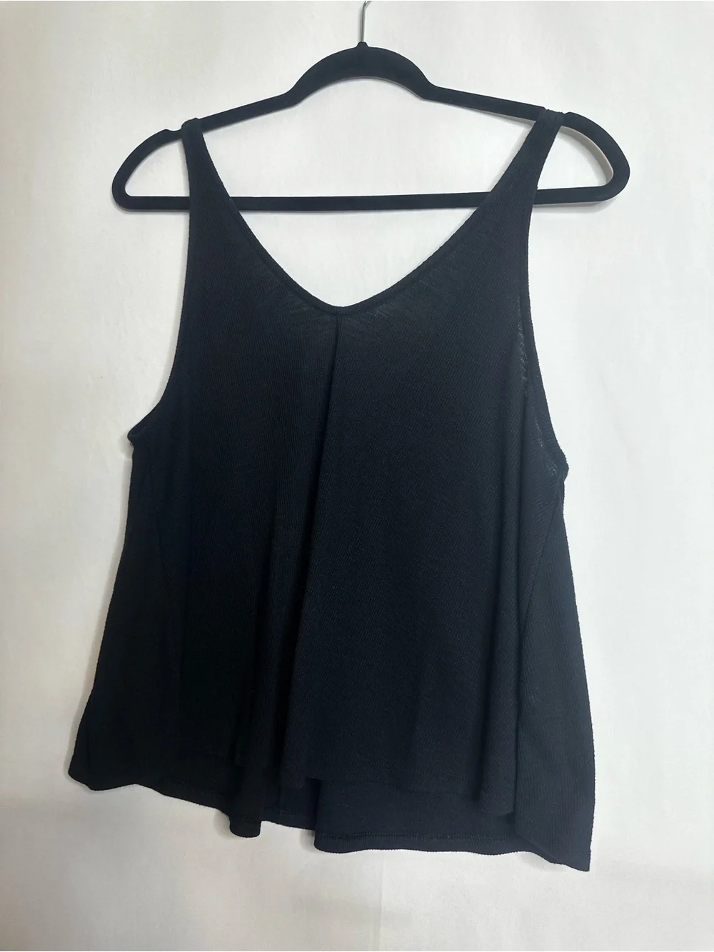 Free People Black V-Neck Swing Tank